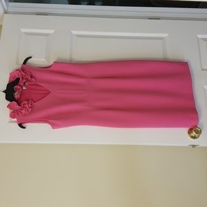 Pink Kasper sleeveless dress, size 6.  No discoloration, or wear on hems.